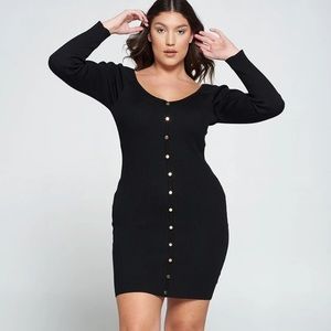NEW❤️ plus size black body con sweater dress
